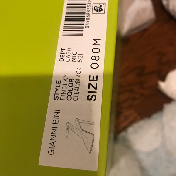 Gianni bini clearrhinestone heels beautiful never worn sz 8 - Picture 4 of 5